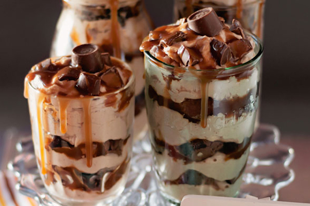 Rolo-Brownie-Trifles